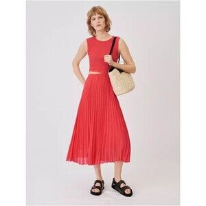 Maje Riplit Two Piece Pleated Skirt Dress 38